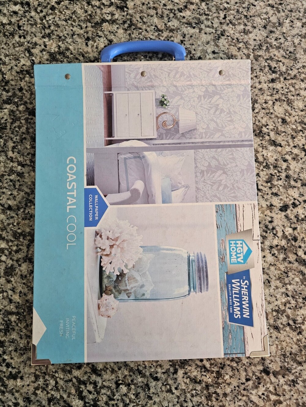 HGTV Home by Sherwin-Williams Coastal Cool wallpaper collection sample book
